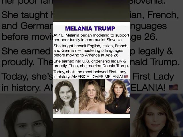 Melania Trump’s Incredible Journey: From Slovenia to the White House 🇺🇸📝