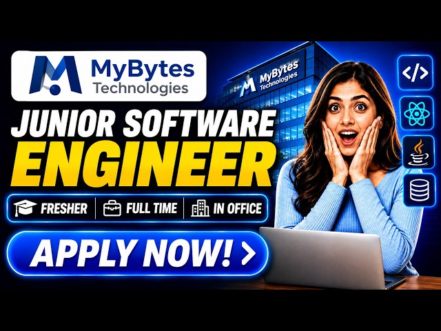 🔥 MyBytes Technologies Hiring Junior Software Engineer | Fresher | Gurgaon | Java Jobs | Apply Now