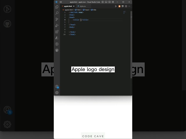 Apple logo design 🍎                             #apple #html #css #logodesign #shorts