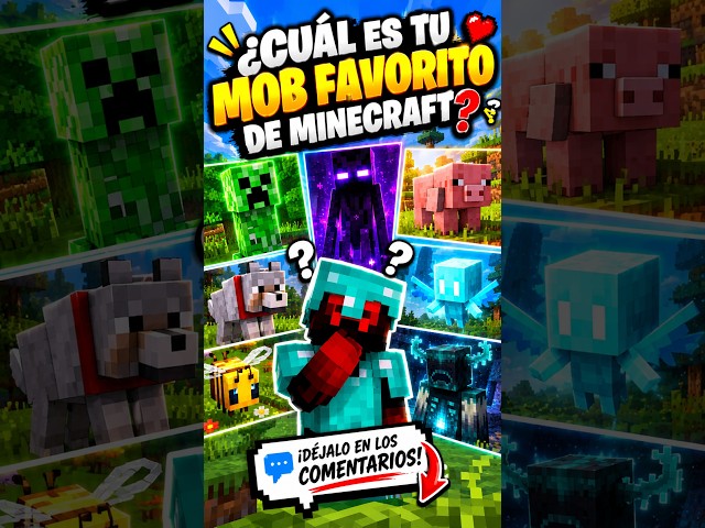 ¿CUÁL ES TU MOB FAVORITO DE MINECRAFT? 👀🐷 #minecraft #shorts #minecraftshorts