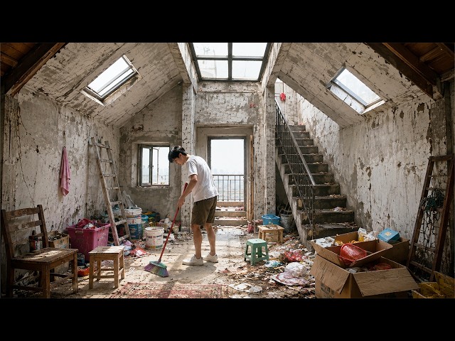 I Turned My Parents' Abandoned Dusty Attic Into A Cozy Loft Home. - Full DIY Renovation