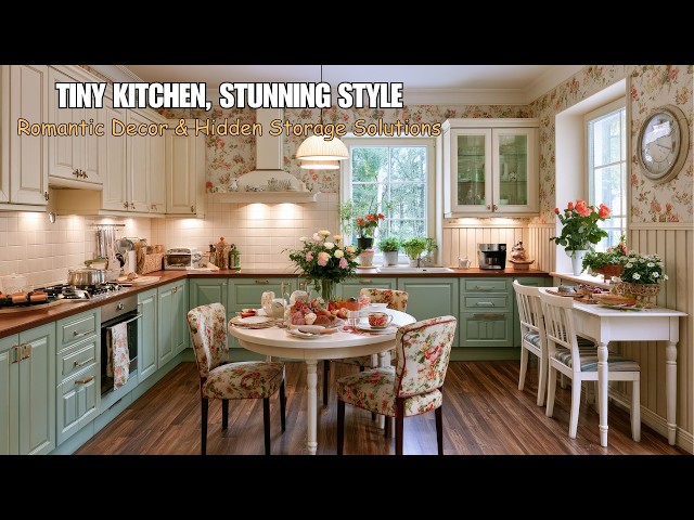 Cozy Shabby Chic Style & Hidden Storage | Small Kitchen Design Ideas 2026
