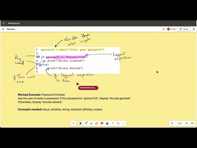 OCR GCSE Component 02: Programming Foundations: Selection