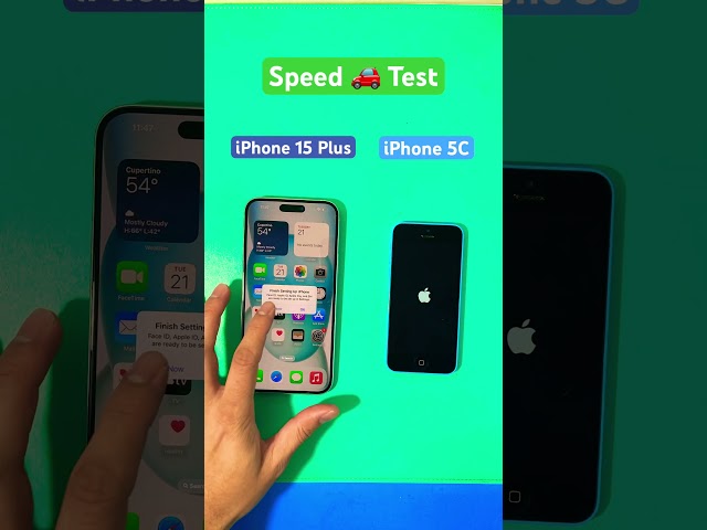 iPhone 15 Plus vs iPhone 5C Speed Test #viral #short #new #iphone