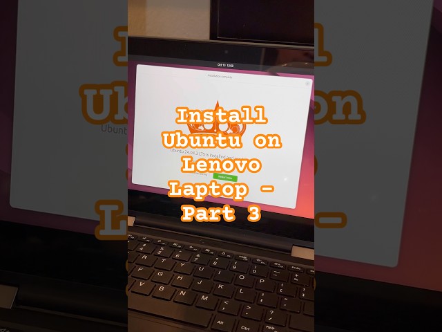 Install Ubuntu from Bootable USB on Lenovo Laptop - Part 3. #linux #ubuntu #lenovo #tech #laptop