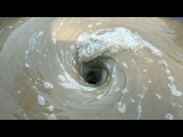 How to make whirlpool hole | Water Vortex With Natural Foam 🌀 | peace & relaxing video 😍😍 220