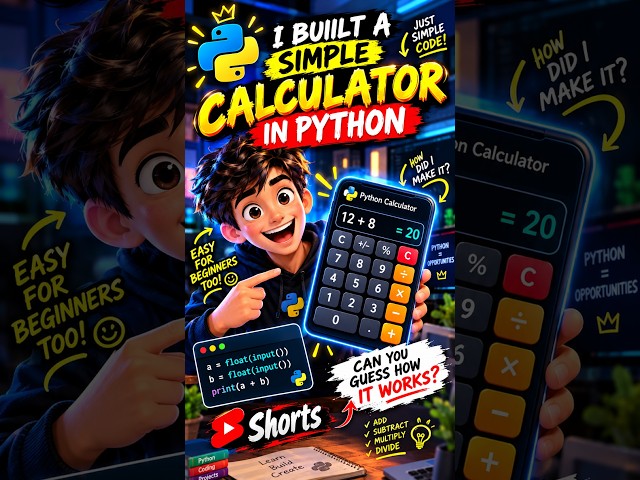 I Built a Calculator in Python 🐍 . @Pybuilder  #shortsfeed