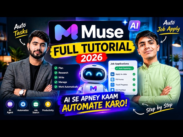 Muse AI Full Tutorial 2026 | Auto Tasks & Automatic Job Applications with Muse AI | Yt Automation