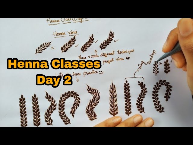 Henna Class day 2 || How To Henna Vines || Henna Classes by Thouseen | Learn Henna with Thouseen