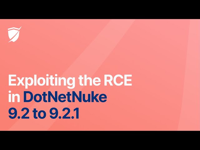 Demo: Remote Code Execution in DotNetNuke v9.2.0 - 9.2.1