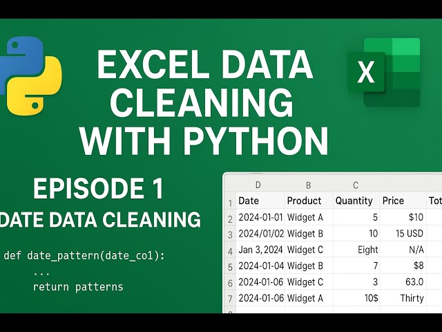 Excel Date Data Cleaning with Python | Bangla Tutorial