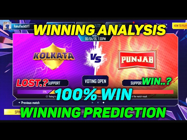 PBKS VS KKR Winning Prediction🚀💯Bgmi Cricket League Prediction |Today Bgmi Cricket League Prediction