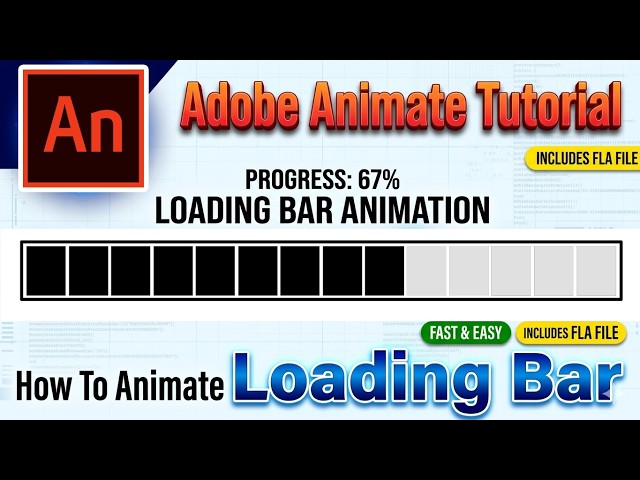 Loading Bar Animation Tutorial | Adobe Animate Tutorial For Beginners
