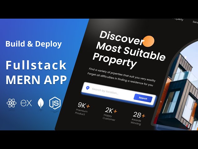 React Full Stack Responsive Real Estate website Tutorial - React Projects for Beginners, Deploy