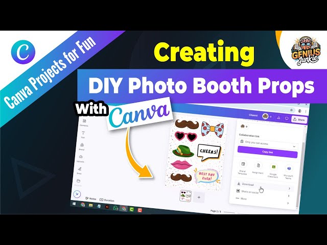 DIY Photo Booth Props with Canva Easy Step by Step Guide for Any Event!