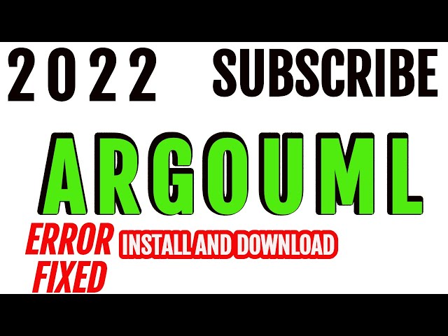 Error Fixed | Download And Install ArgoUml  | 2022