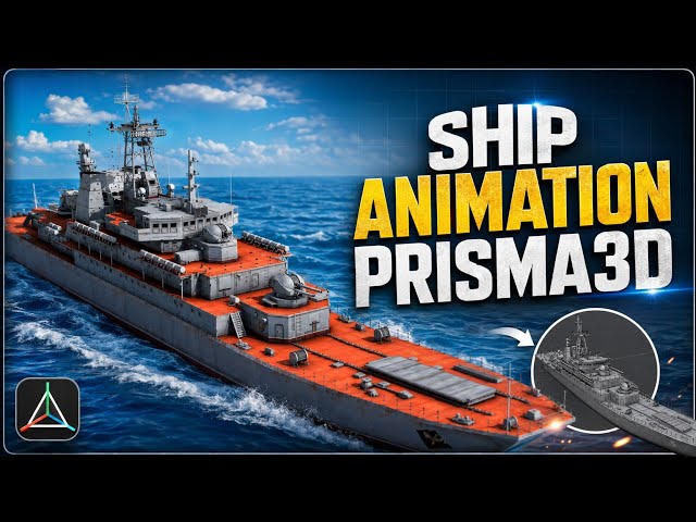 How to Animate a Ship in Prisma3D | Realistic Ship Animation Tutorial | #meshmill #prisma3d