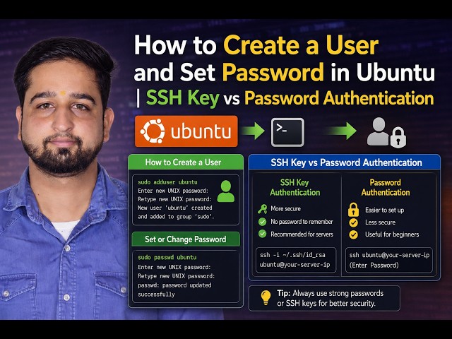 Ubuntu User Creation | Password Authentication vs SSH Keys (Which is Safer?)