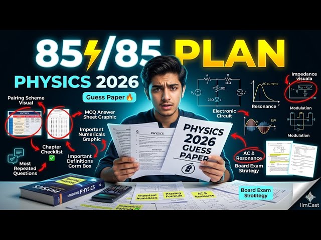 12th Physics 2026 Complete Strategy 🔥 | Important Numericals, MCQs & Passing Formula