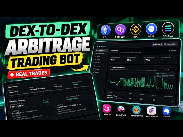 Create and Deploy Real-Time Multi-Network DEX-to-DEX Arbitrage Trading Bot Web Application
