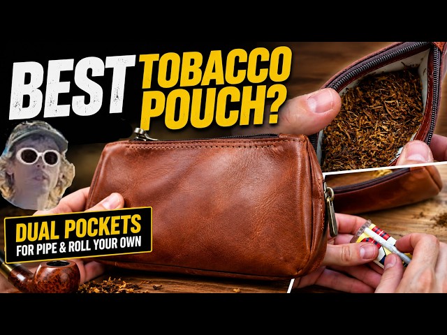 Best Classic Leather Tobacco Pouch: Setup Fill & First Roll | EDC for Roll Your Own RYO and Pipe