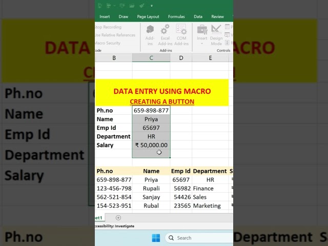 Macro function in ms excel #excel #dataanlysis #dataanlysis #learnexcel #learnexcel #realanalysis
