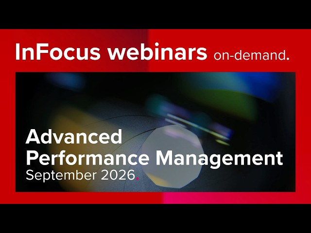 APM InFocus webinar (S26) - Examiner's report unlocked
