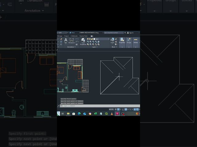 How to Draw a 2D Roof Plan in AutoCAD | Step-by-Step Tutorial for Beginners #autocad