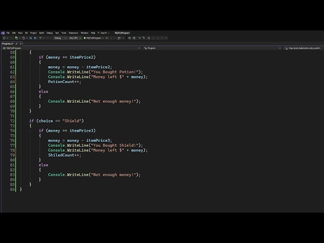 🎧 ASMR Coding — Building a Shop System in C# (No Talking)