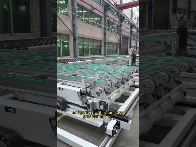 Double station automatic glass unloading machine for smart factory #glassprocessing #glassmachine