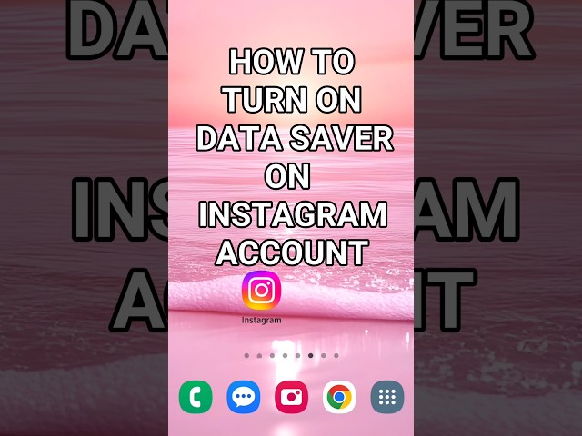 How To Turn On Data Saver on Instagram Account #instagramtutorial #instagramreels #tutorial