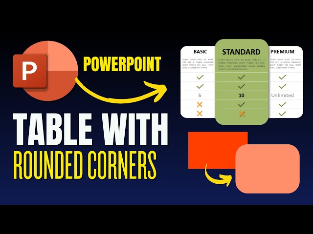 PowerPoint Table With Rounded Corners