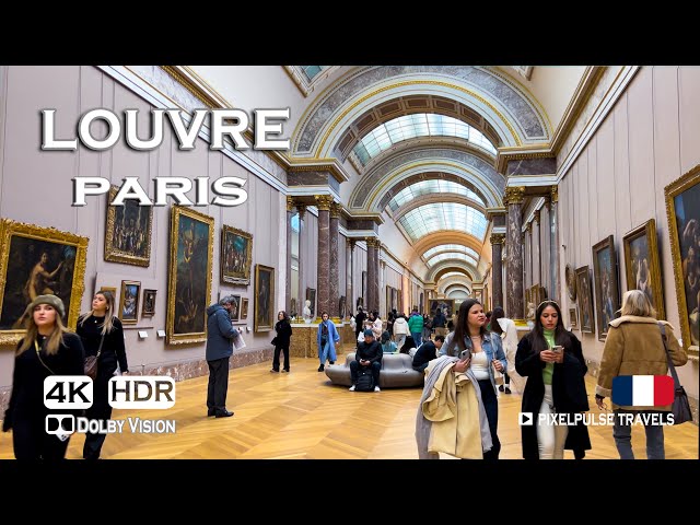 Louvre Museum Walkig Tour 🇫🇷| Echoes of Eternity | with captions [4K HDR]
