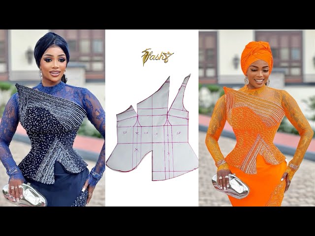 How to draft a Stylish High Shoulder Overbust Corset with Asymmetric Hem