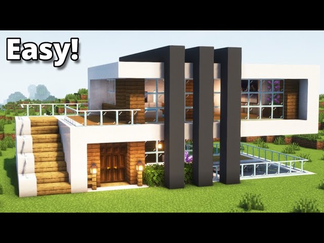 Minecraft: Modern House Tutorial #minecraft 