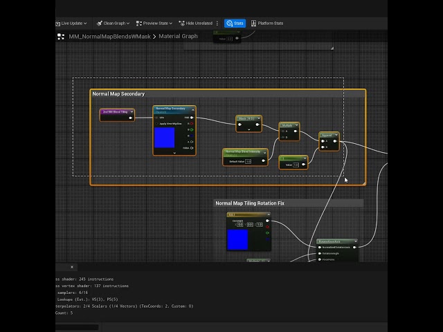 Still One of My Favorite UE5 Material Techniques - Blending 2 Different Normal Maps #shorts