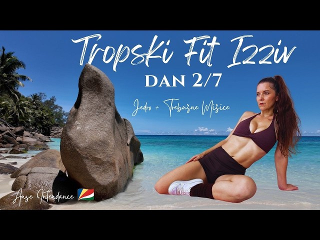 🌴 TROPSKI FIT IZZIV #1 | DAN 2/7 — 5 MIN ZA OŽJI PAS + ČVRSTE TREBUŠNE MIŠICE 🔥 Abs & Core