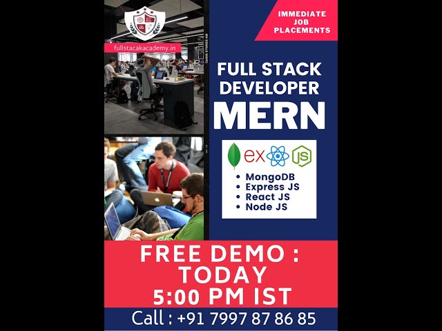 MERN STACK COURSE DEMO SESSION (May 2021) | Full Stack Academy