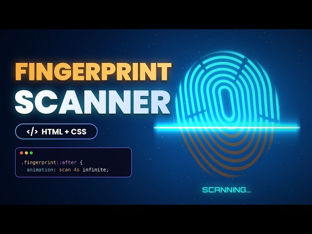 How to Make a Fingerprint Scanner Effect with Only HTML & CSS