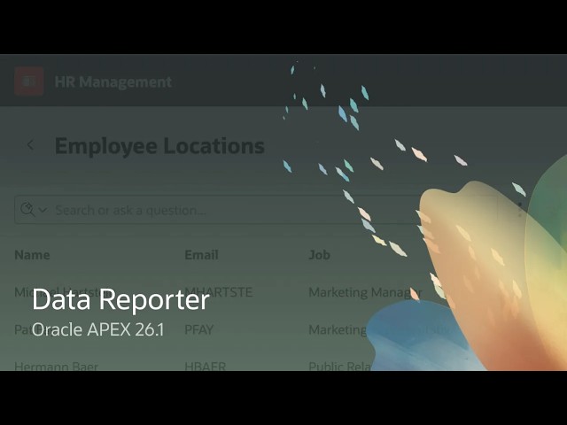 Oracle APEX Data Reporter: Faster Insights for Business Users using Table Data
