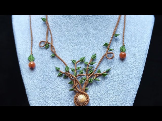 Micro macrame tutorial- tree of life necklace