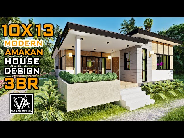 10x13 Modern Amakan House Design (125 sqm) 3 Bedroom