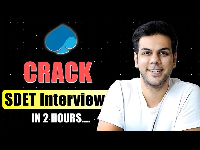 Crack SDET Interview in 2 Hours | Ultimate Preparation Guide #techwithjatin  #testautomation