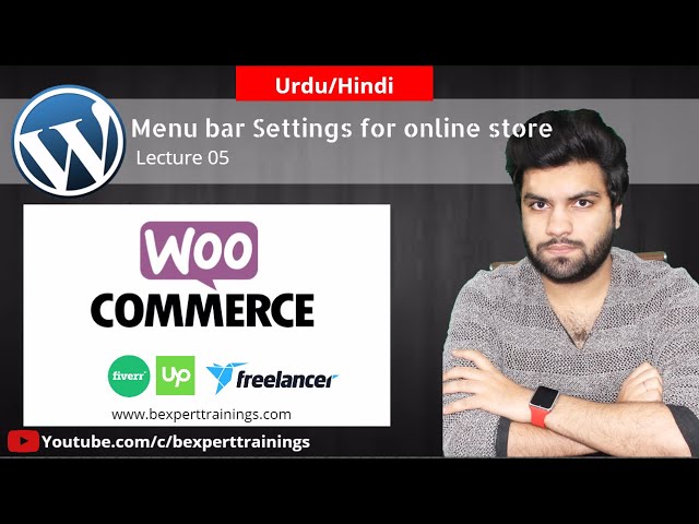 Menu bar for E-Commerce website  | Woocommerce Course | Asad Mukhtar - [URDU/HINDI]