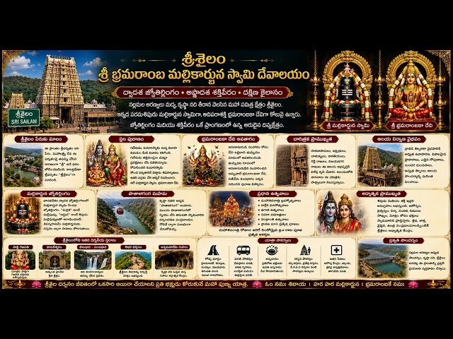 శ్రీశైలం మహిమలు | ఒకే చోట జ్యోతిర్లింగం & శక్తి పీఠం #telugudevotional  #srisailam #spiritualindia