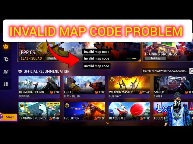 HOW TO FIX INVALID MAP CODE ISSUE IN FREE FIRE | #7