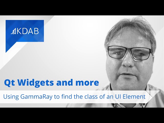 Using GammaRay to Find the Class of an UI Element
