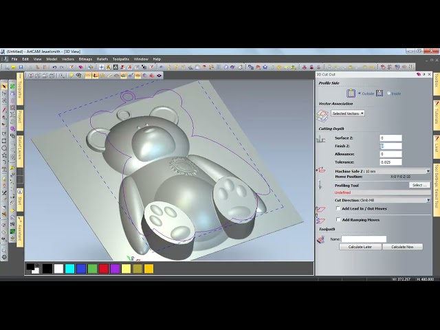 Lesson 93 Create 3D Cut Out Toolpath