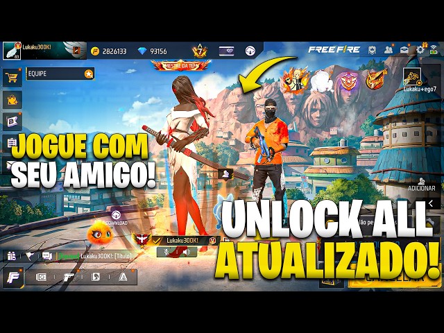IT'S UPDATED! 😱 FREE FIRE UNLOCK ALL WITH LOW PING, UPDATED UNLOCK ALL, SENDING GIFTS