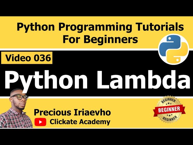 036 - Python Lambda | Python Tutorial for Beginners Full Course